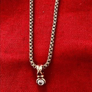 🏖SALE🏖 Gold plated necklace and zirconium charm.